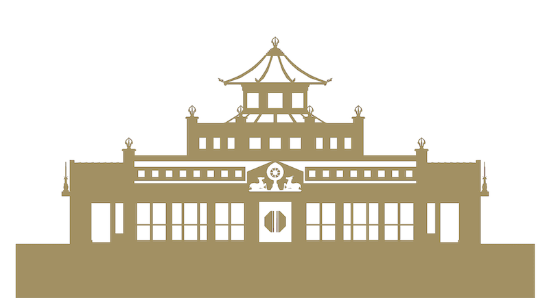 Kadampa Tempel Silhouette Tempel Silhoutte - Kadampa Buddhismus